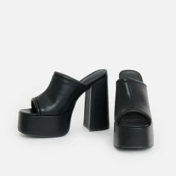 KOI footwear Balsa Black Heeled Mules<Women'S Mules