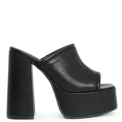 KOI footwear Balsa Black Heeled Mules<Women'S Platform Heels