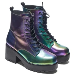 KOI footwear Bismuth Platform Military Boots - Rainbow<Women'S Ankle Boots