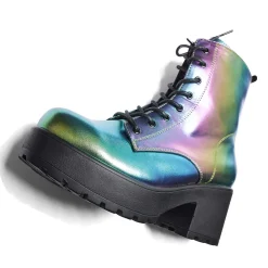 KOI footwear Bismuth Platform Military Boots - Rainbow<Women'S Chunky Boots