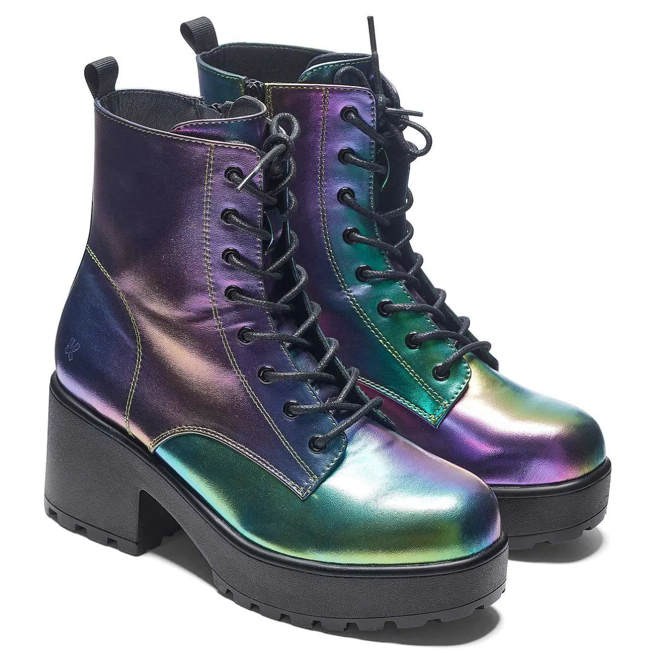 KOI footwear Bismuth Platform Military Boots - Rainbow<Women'S Chunky Boots