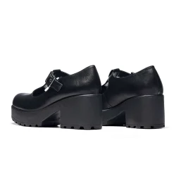 KOI footwear Black Chunky Platform Mary Jane Shoes<Women'S Black Mary Janes