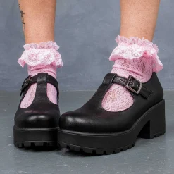 KOI footwear Black Chunky Platform Mary Jane Shoes<Women'S Black Mary Janes