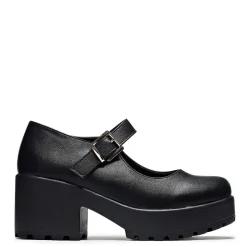 KOI footwear Black Chunky Platform Mary Jane Shoes<Women'S Heeled Mary Janes