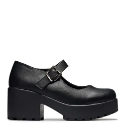 KOI footwear Black Chunky Platform Mary Jane Shoes<Women'S Heeled Mary Janes