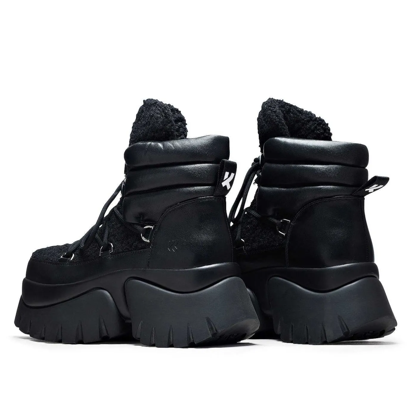 KOI footwear Black Fluffy Vilun Winter Boots |<Women'S Snow Boots