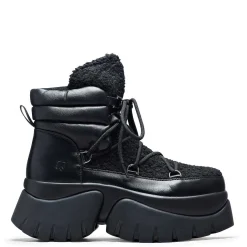 KOI footwear Black Fluffy Vilun Winter Boots |<Women'S Snow Boots
