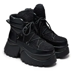 KOI footwear Black Fluffy Vilun Winter Boots |<Women'S Snow Boots