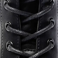 KOI footwear Black Leather Chunky Platform Military Boots In Size 10<Women'S Heeled Boots