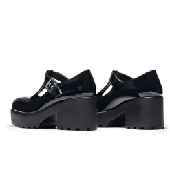 KOI footwear Black Patent Chunky Platform Mary Jane Shoes<Women'S Black Mary Janes