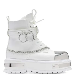 KOI footwear Borin Hardware Platform Boots - White<Women'S Chunky Boots