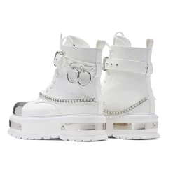 KOI footwear Borin Hardware Platform Boots - White<Women'S Chunky Boots