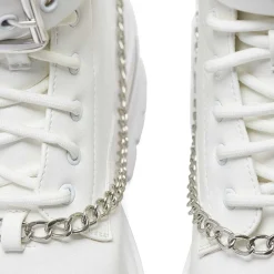 KOI footwear Borin Hardware Platform Boots - White<Women'S Chunky Boots