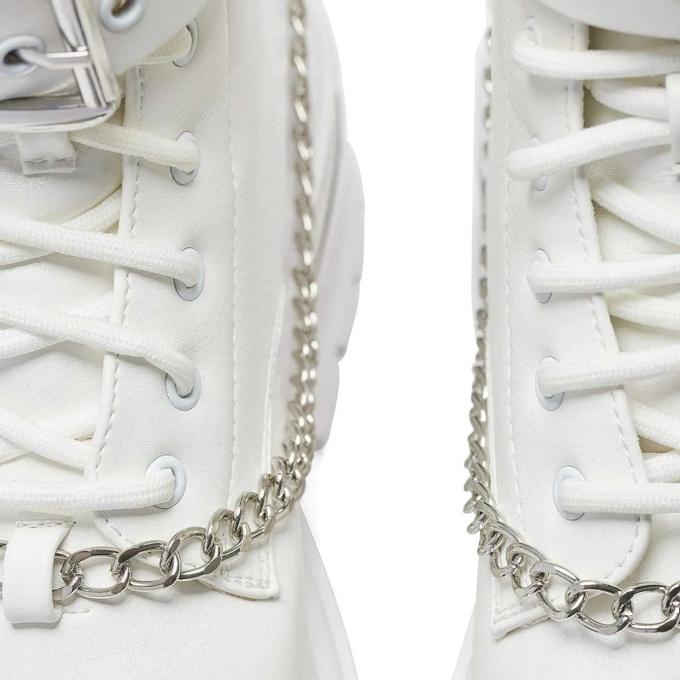 KOI footwear Borin Hardware Platform Boots - White<Women'S Chunky Boots