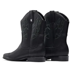 KOI footwear Broken Bronco Men'S Green Flame Cowboy Boots<Men'S Black Boots