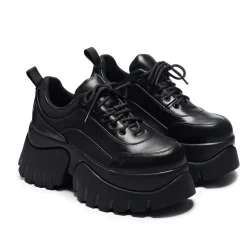 KOI footwear Chronicles Vilun Platform Trainers<Women'S Black Trainers
