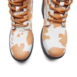 KOI footwear Clarabelle Brown Cow Print Switch Lace Up Boots<Women'S Ankle Boots
