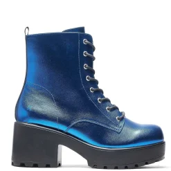 KOI footwear Cobalt Haze Military Platform Boots | Women'S Boots |<Women'S Chunky Boots