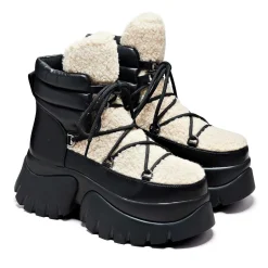 KOI footwear Cream Fluffy Vilun Winter Boots | Snow & Winter Boots |<Women'S Platform Boots