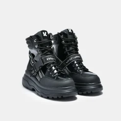 KOI footwear Cypher Men'S Black Trail Boots<Men'S Biker Boots