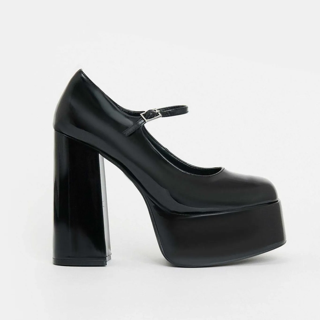 KOI footwear Darkbloom Black Patent Platform Heels<Women'S Platform Heels