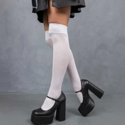 KOI footwear Darkbloom Black Platform Heels<Women'S Heeled Mary Janes