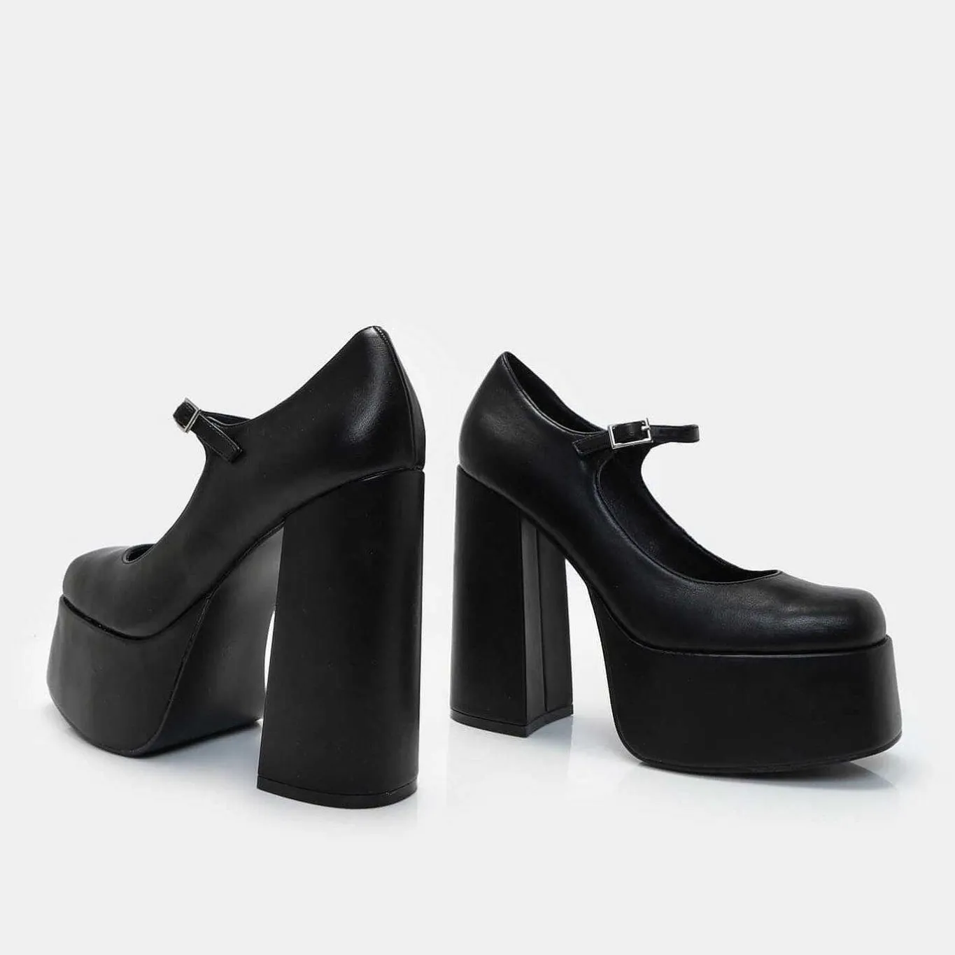 KOI footwear Darkbloom Black Platform Heels<Women'S Platform Heels