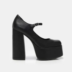 KOI footwear Darkbloom Black Platform Heels<Women'S Platform Heels