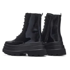 KOI footwear Deathwatch Trident Patent Platform Boots<Women'S Chunky Boots