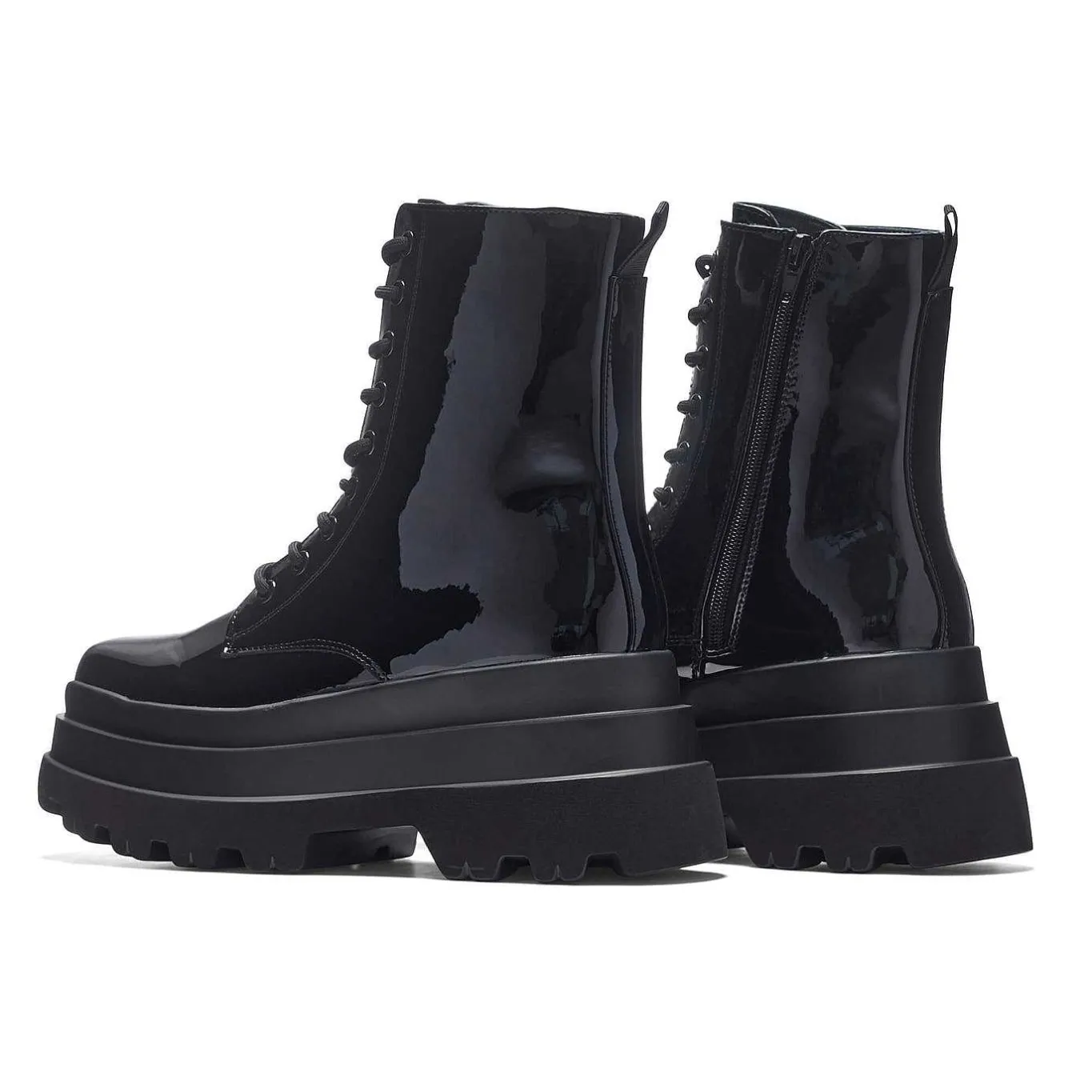 KOI footwear Deathwatch Trident Patent Platform Boots<Women'S Chunky Boots