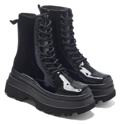 KOI footwear Deathwatch Trident Patent Platform Boots<Women'S Chunky Boots