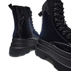 KOI footwear Deathwatch Trident Patent Platform Boots<Women'S Chunky Boots