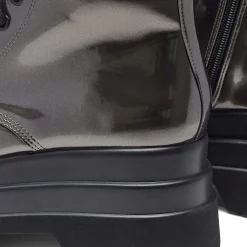 KOI footwear Deathwatch Trident Platform Boots - Static Grey<Women'S Platform Boots