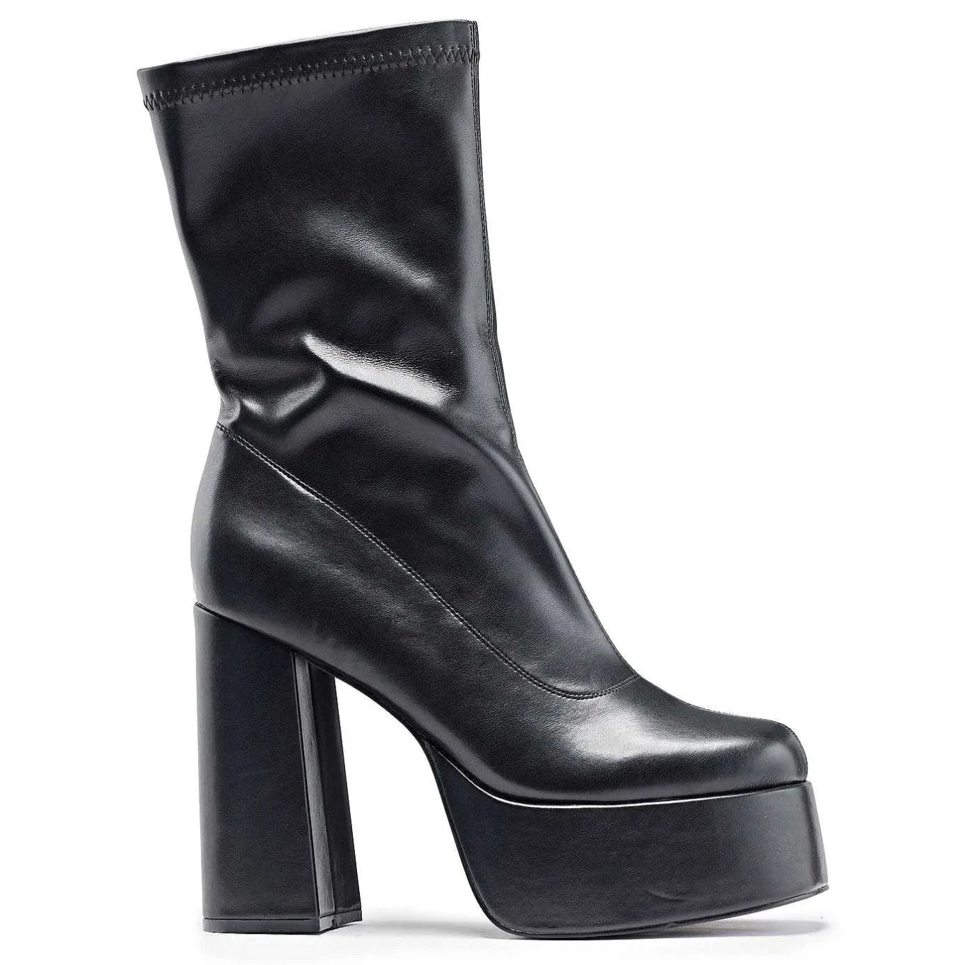 KOI footwear Delano Men'S Black Platform Heeled Boots<Men'S Ankle Boots