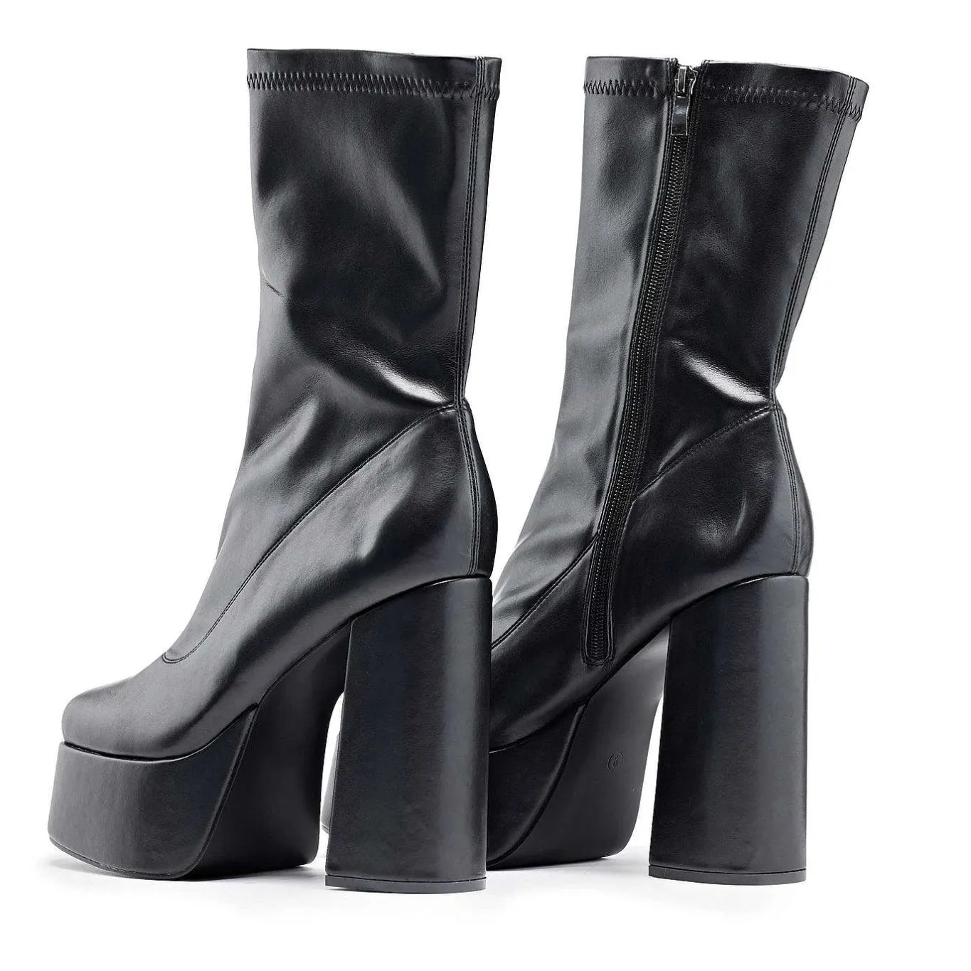 KOI footwear Delano Men'S Black Platform Heeled Boots<Men'S Ankle Boots