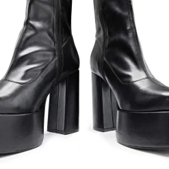 KOI footwear Delano Men'S Black Platform Heeled Boots<Men'S Ankle Boots