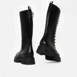 KOI footwear Deltora Black Lace Up Long Boots<Women'S Platform Boots