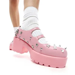 KOI footwear Devil Blushes Double Strap Mary Jane Shoes<Women'S Heeled Mary Janes