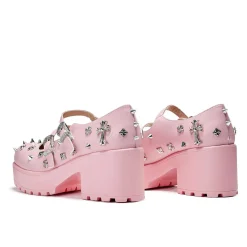 KOI footwear Devil Blushes Double Strap Mary Jane Shoes<Women'S Heeled Mary Janes