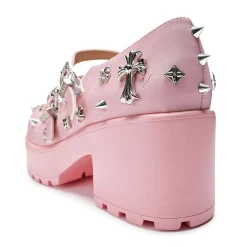KOI footwear Devil Blushes Double Strap Mary Jane Shoes<Women'S Heeled Mary Janes