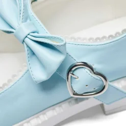 KOI footwear Fairy Lace Doily Mary Janes - Baby Blue<Women'S Flat Mary Janes