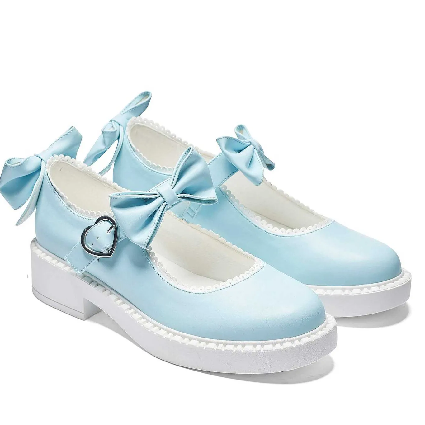 KOI footwear Fairy Lace Doily Mary Janes - Baby Blue<Women'S Flat Mary Janes