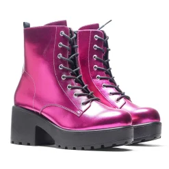 KOI footwear Fuschia Haze Military Platform Boots | Women'S Boots |<Women'S Platform Boots