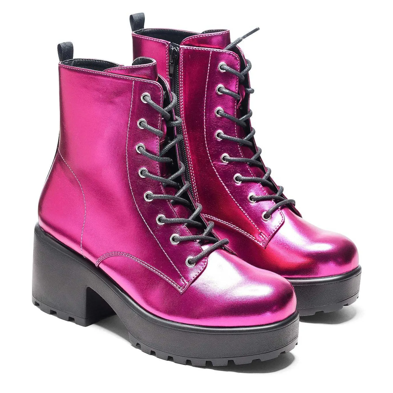 KOI footwear Fuschia Haze Military Platform Boots | Women'S Boots |<Women'S Platform Boots