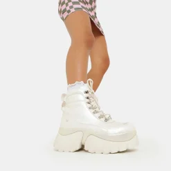 KOI footwear Gooey White Platform Boots<Women'S Chunky Boots