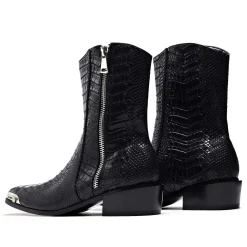 KOI footwear Higher Outlaws Men'S Coal Snake Cowboy Boots<Men'S Heeled Boots