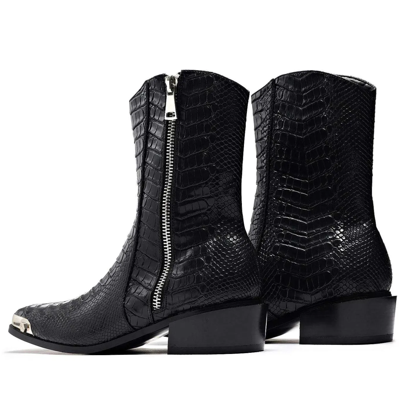 KOI footwear Higher Outlaws Men'S Coal Snake Cowboy Boots<Men'S Heeled Boots