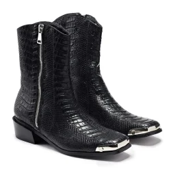 KOI footwear Higher Outlaws Men'S Coal Snake Cowboy Boots<Men'S Heeled Boots