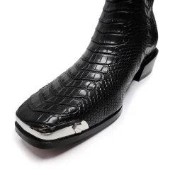 KOI footwear Higher Outlaws Men'S Coal Snake Cowboy Boots<Men'S Ankle Boots
