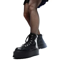 KOI footwear Hydra All Black Matrix Platform Boots<Women'S Platform Boots